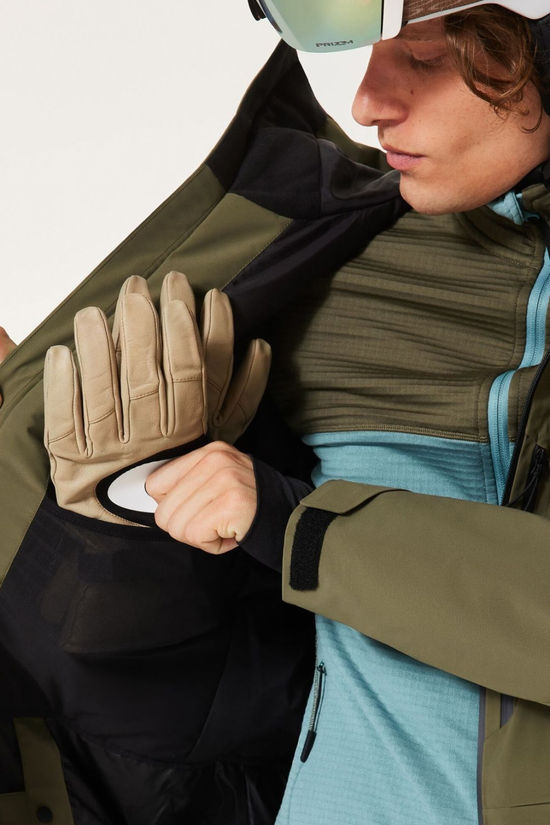 Oakley Mens Canopy Insulated Ski Jacket Army Green