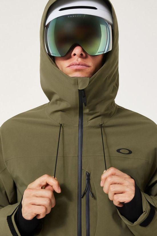 Oakley Mens Canopy Insulated Ski Jacket Army Green