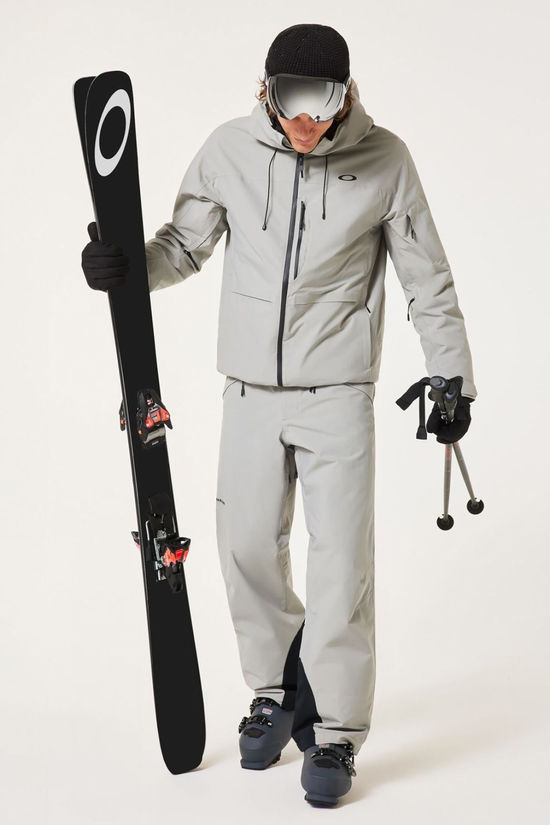 Oakley Mens Canopy Insulated Ski Jacket Cement