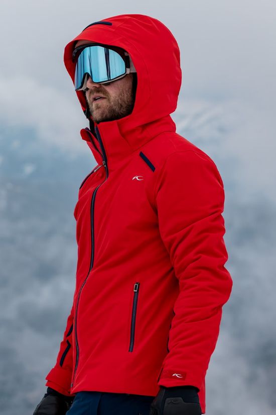 Kjus Mens Cirque Ski Jacket Chili/Kjus Navy
