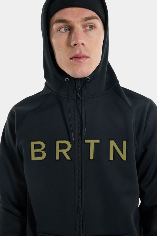 Burton Mens Crown Weatherproof Full Zip Fleece Jacket True Black