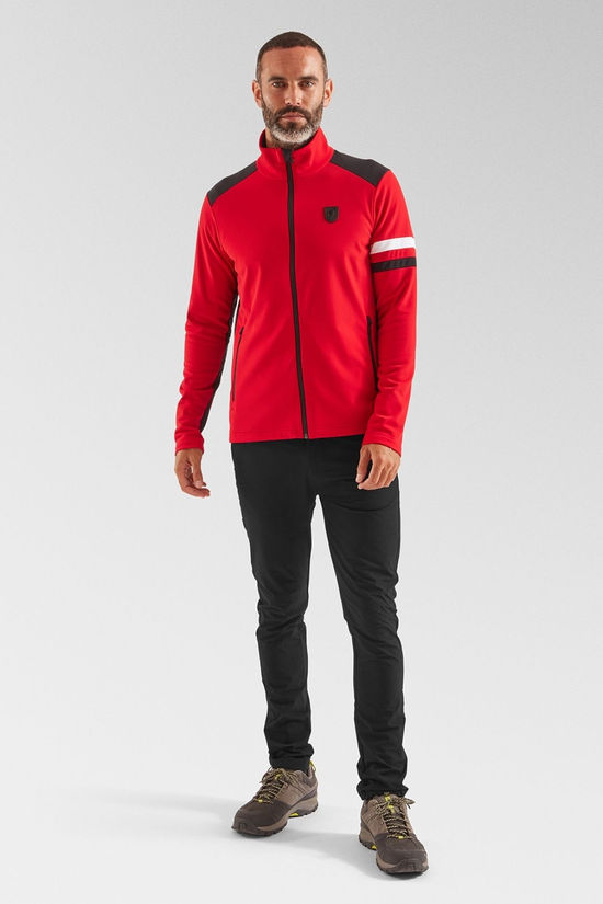 Toni Sailer Sports Mens Damian Full Zip Fleece Signal Red