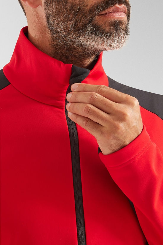 Toni Sailer Sports Mens Damian Full Zip Fleece Signal Red