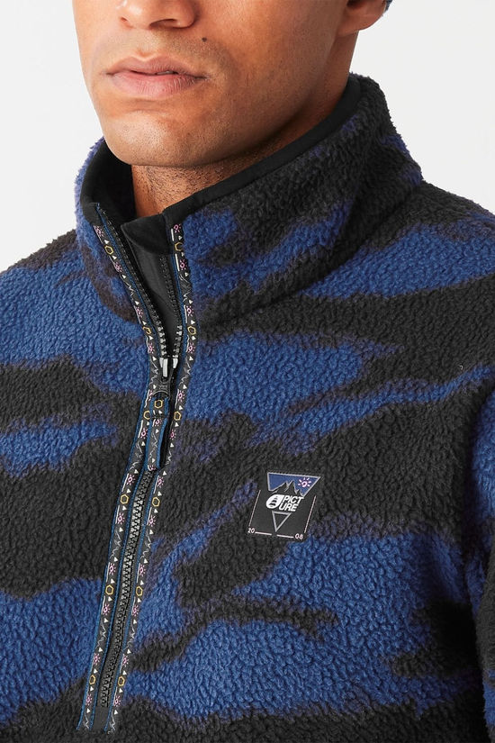 Picture Mens Kimag Printed Quarter Zip Fleece Retro Fusion Print