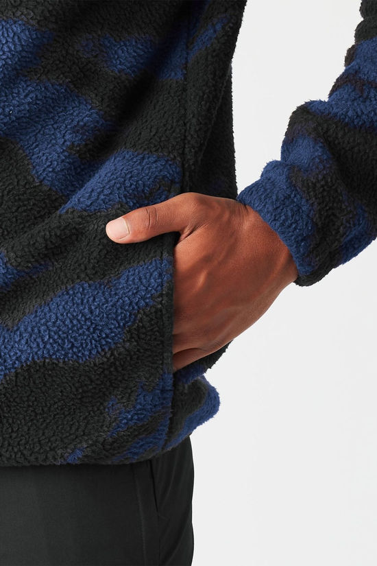 Picture Mens Kimag Printed Quarter Zip Fleece Retro Fusion Print