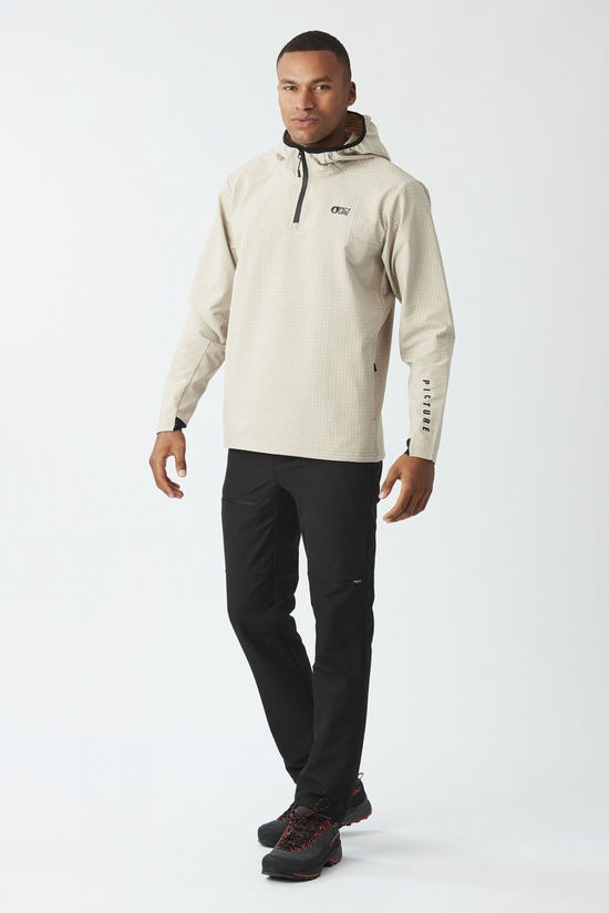Picture Mens Paraga Quarter Zip Hoodie Pure Cashmere