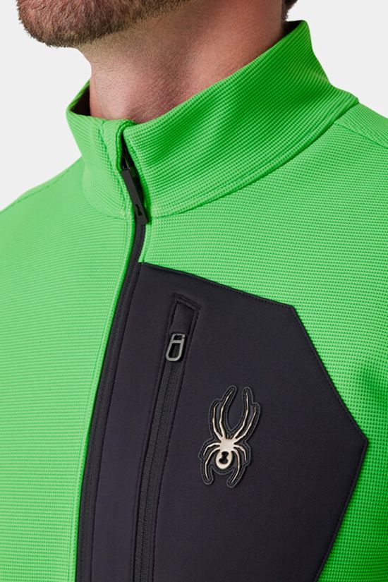 Spyder Mens Bandit Half Zip Fleece Strobe Green