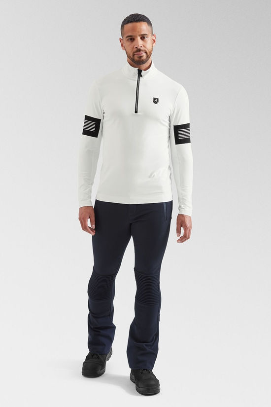 Toni Sailer Sports Mens Olav Half Zip Fleece Bright White