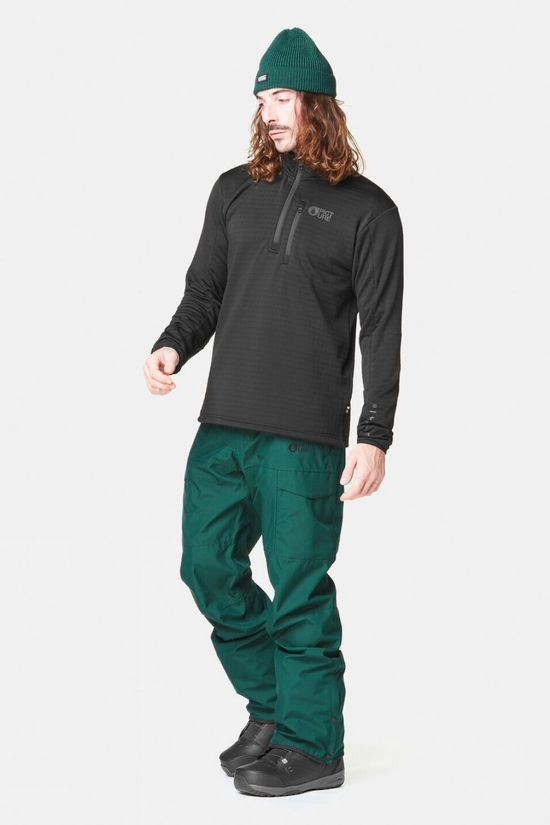 Picture Mens Bake Grid Quarter Zip Fleece Black
