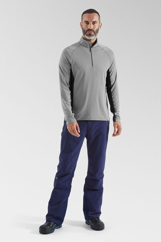 Kjus Mens Dispatch Half Zip Midlayer  Pewter/Black