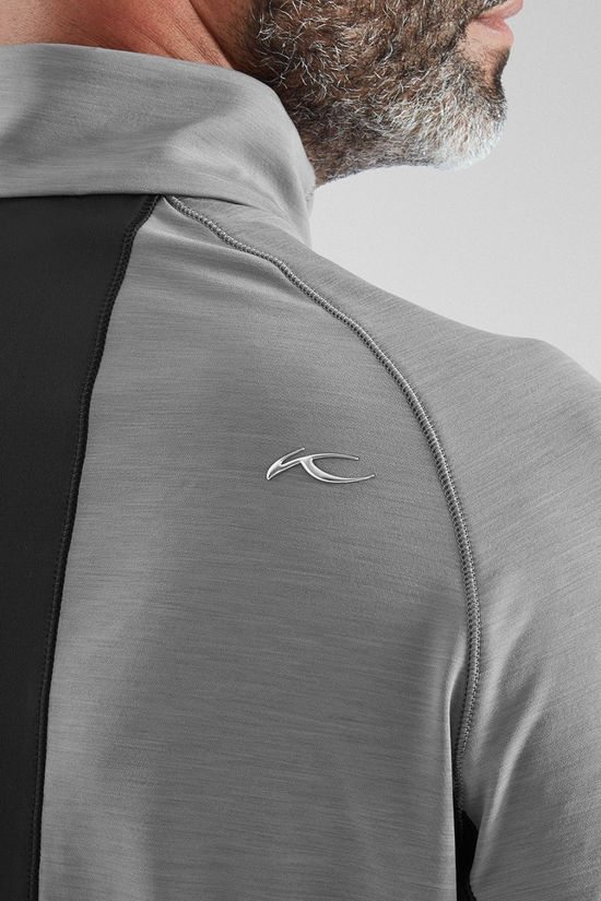 Kjus Mens Dispatch Half Zip Midlayer  Pewter/Black