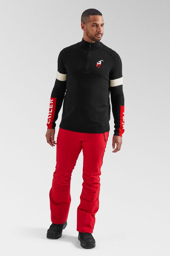 Toni Sailer Sports Mens Ernstl Half Zip Knitted Sweatshirt Black