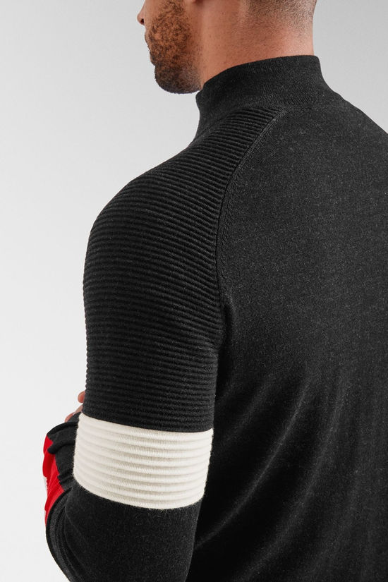 Toni Sailer Sports Mens Ernstl Half Zip Knitted Sweatshirt Black