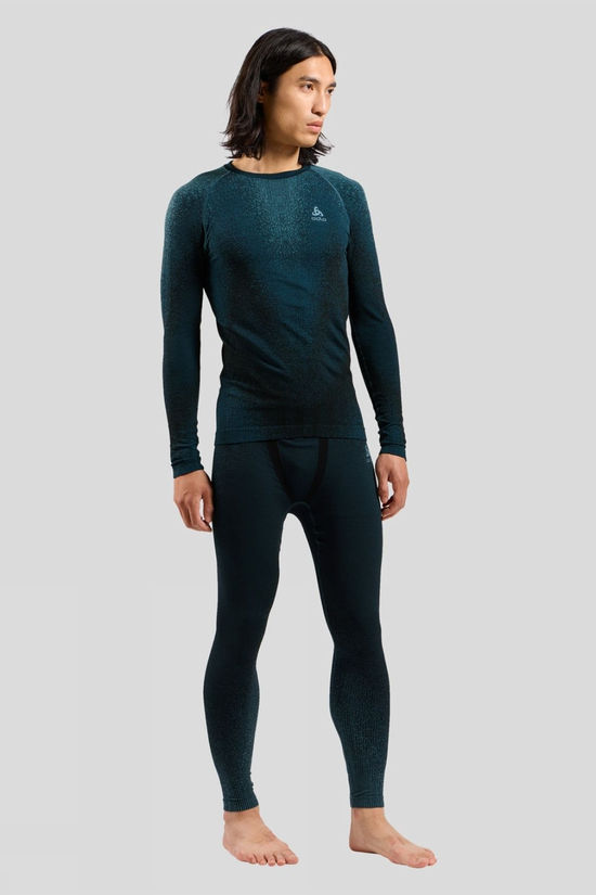 Odlo Mens Blackcomb Eco Crew Neck Base Layer Top Provincial Blue