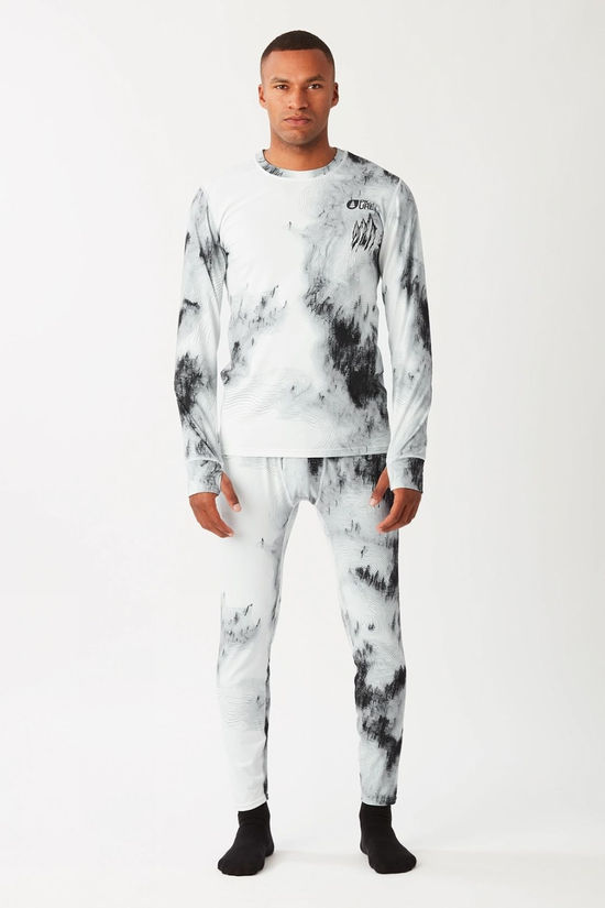 Picture Mens Lhotse Printed Long Sleeve Baselayer Snowy Pine Print