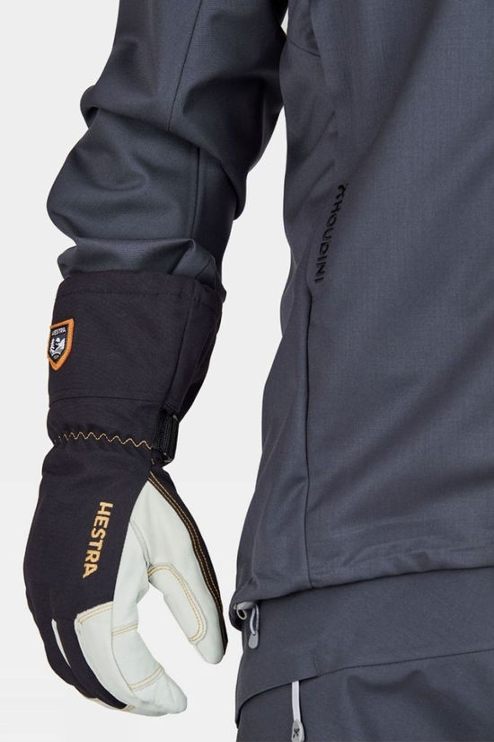 Hestra Mens Army Leather GTX Ski Gloves Black/Natural Grey