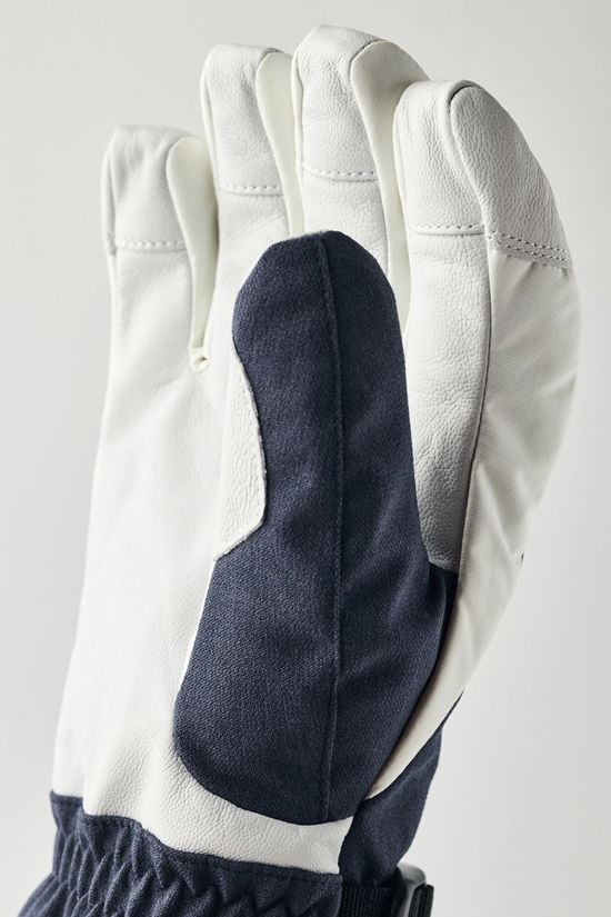 Hestra Powder Gauntlet 5 Finger Ski Gloves Navy/Offwhite