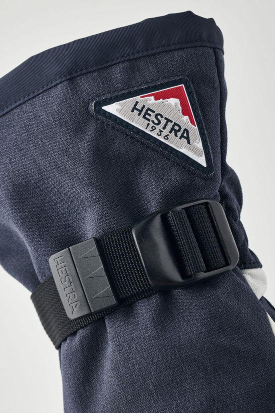 Hestra Powder Gauntlet 5 Finger Ski Gloves Navy/Offwhite