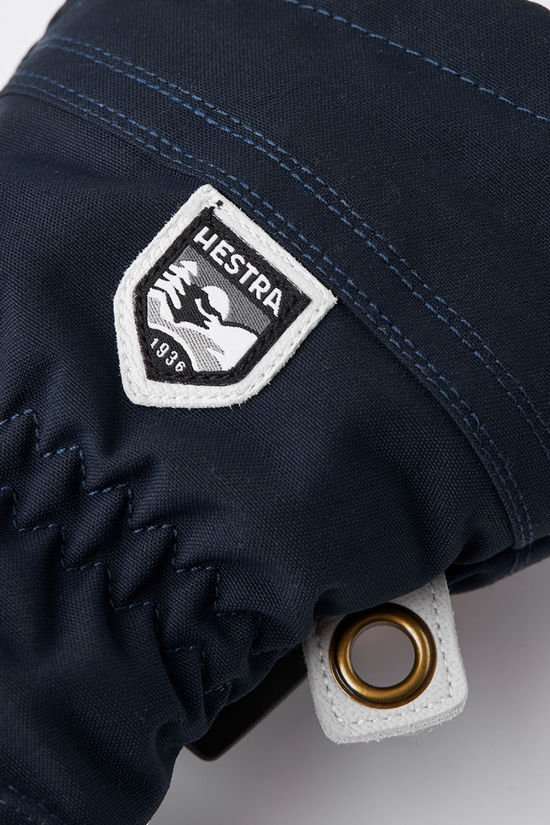 Hestra Womens Heli 5 Finger Ski Gloves Navy/Offwhite