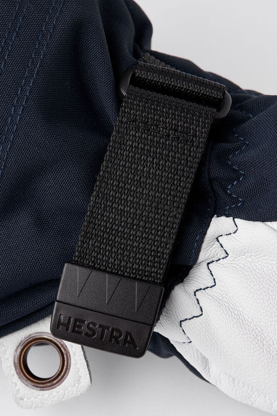 Hestra Womens Heli 5 Finger Ski Gloves Navy/Offwhite
