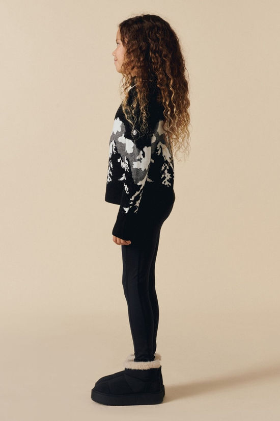 Poivre Blanc Youth Ambre Knit Pullover 14+ Black