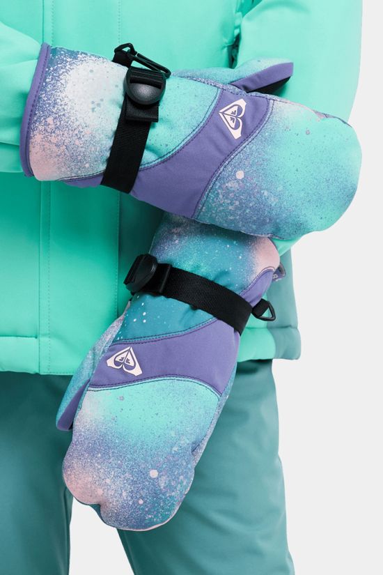Roxy Girls Jetty Mittens Arctic Frostbite Small