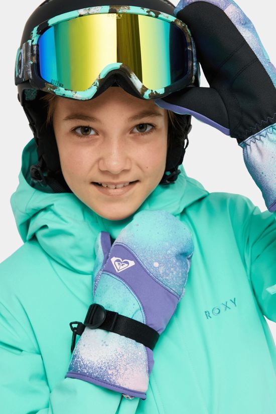 Roxy Girls Jetty Mittens Arctic Frostbite Small