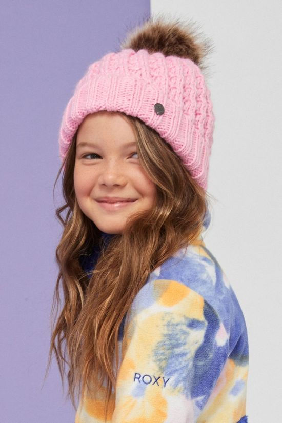 Roxy Girls Blizzard Beanie Pink Frosting