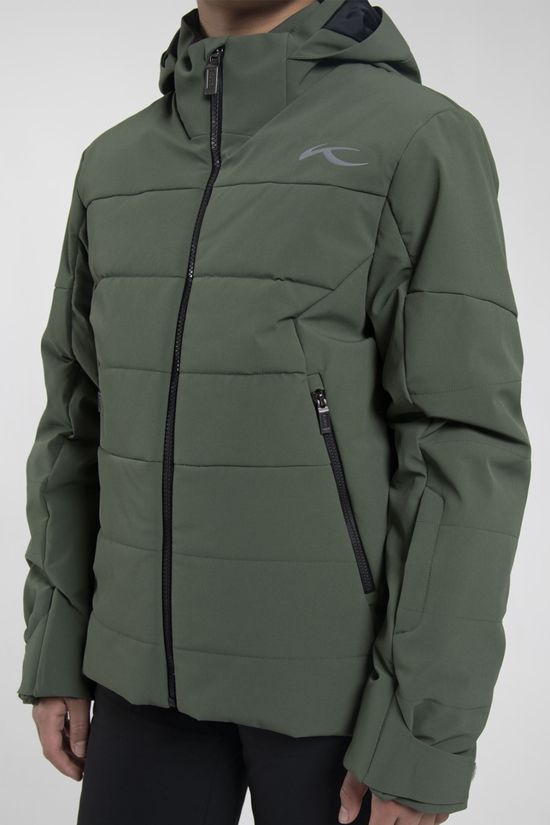 Kjus Boys Edge Ski Jacket 14+ Green Slate/Black