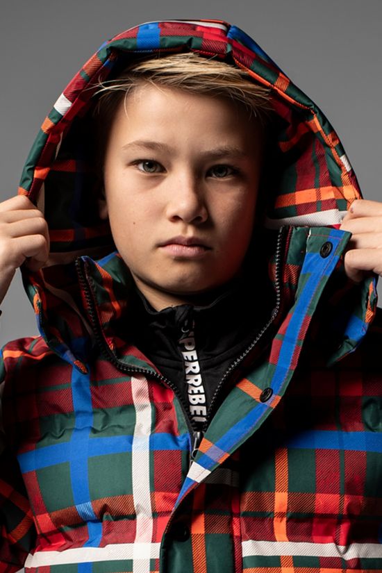 SuperRebel Kids Colorado Ski Jacket Check Aop