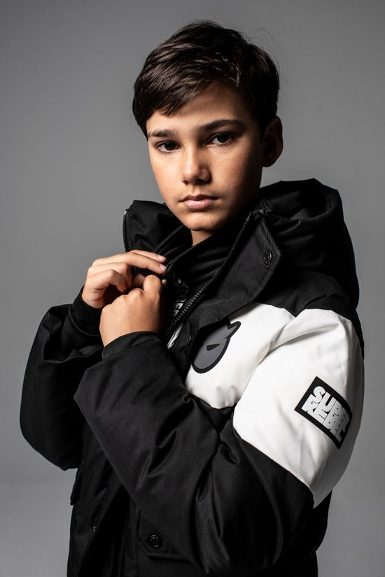 SuperRebel Youth Bobb Jacket 14+ Black/White