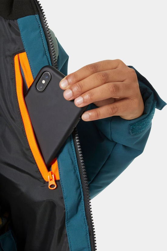 Helly Hansen Juniors Cyclone Ski Jacket  Dark Creek