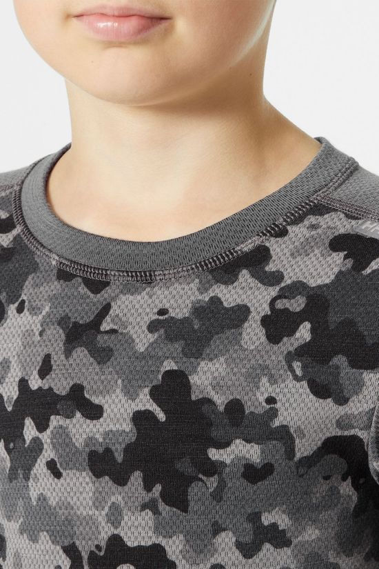 Helly Hansen Juniors Graphic Lifa Merino Base Layer Set Concrete