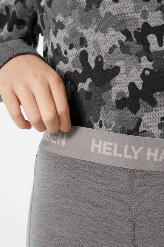 Helly Hansen Juniors Graphic Lifa Merino Base Layer Set Concrete