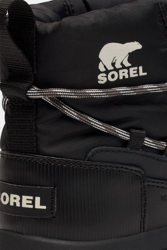 Sorel Womens Whitney III Slip-On Waterproof Snow Boots Black/ Sea Salt