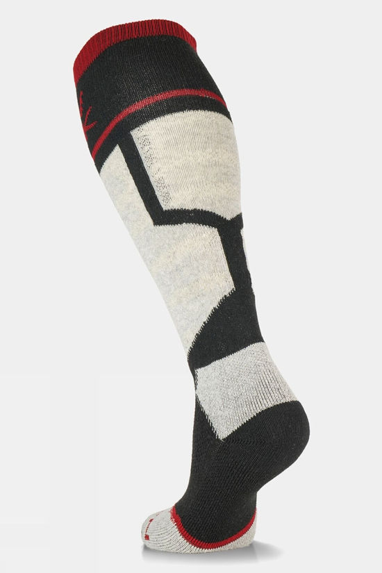 Lorpen Womens Snow And Rock Ski Socks (2 Pack) Light Granite/Black