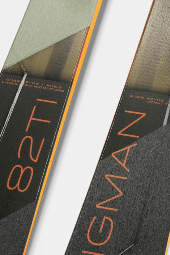 Elan Mens Wingman 82 Ti Skis (Skis Only) Anthracite/Orange