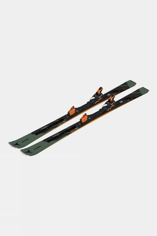 Atomic Mens Redster Q7.8 Revoshock C Skis With M12 GW Bindings Green/Black