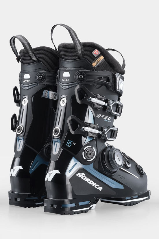 Nordica Womens Speedmachine 3 BOA 95 (GW) Ski Boots Blue/White