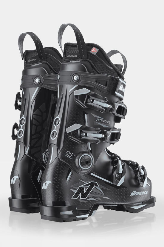 Nordica Womens Promachine 3 95 (GW) Ski Boots Black-Light Blue-White