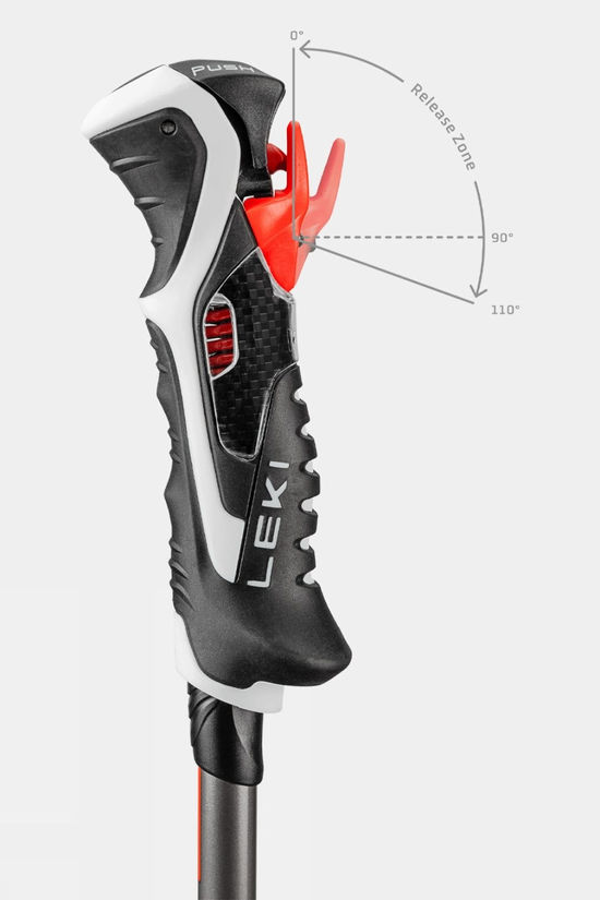 Leki Carbon 14 3D Ski Poles (Pair) Black/Dark Anthracite/Bright Red