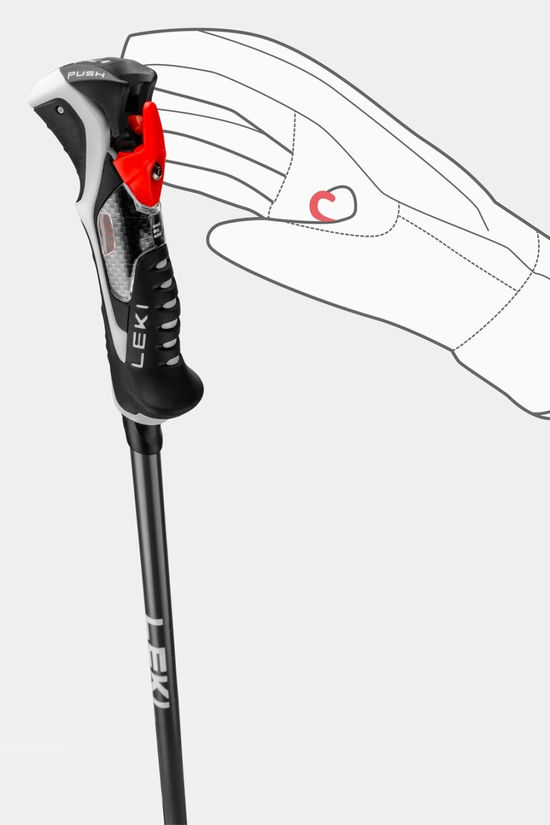 Leki Carbon 14 3D Ski Poles (Pair) Black/Dark Anthracite/Bright Red