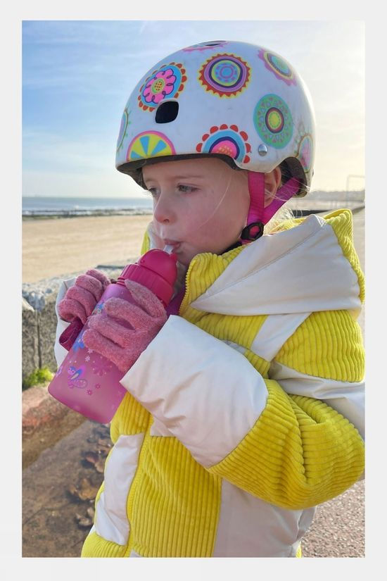 LittleLife Kids Butterfly Water Bottle 400ml Pink