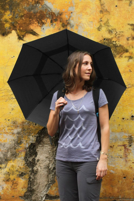 Lifeventure Trek Umbrella -  Medium Black