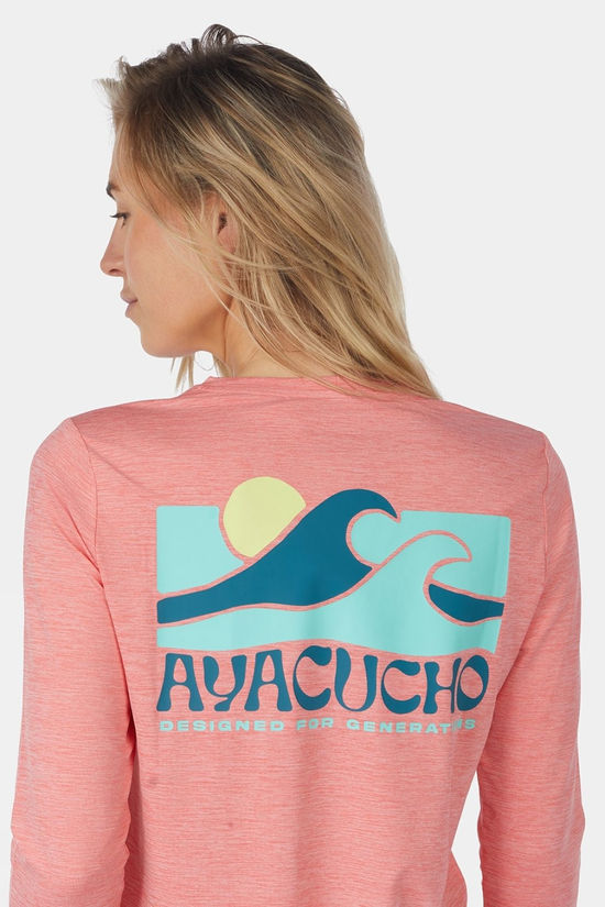 Ayacucho Womens Atlin Long Sleeve T-Shirt Tearose