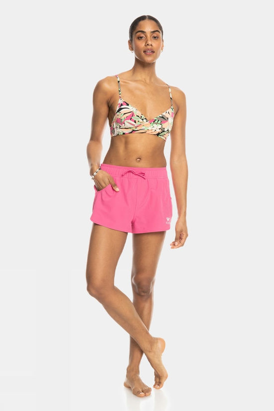 Roxy Womens Wave 2 Inch Beach Shorts Shocking Pink