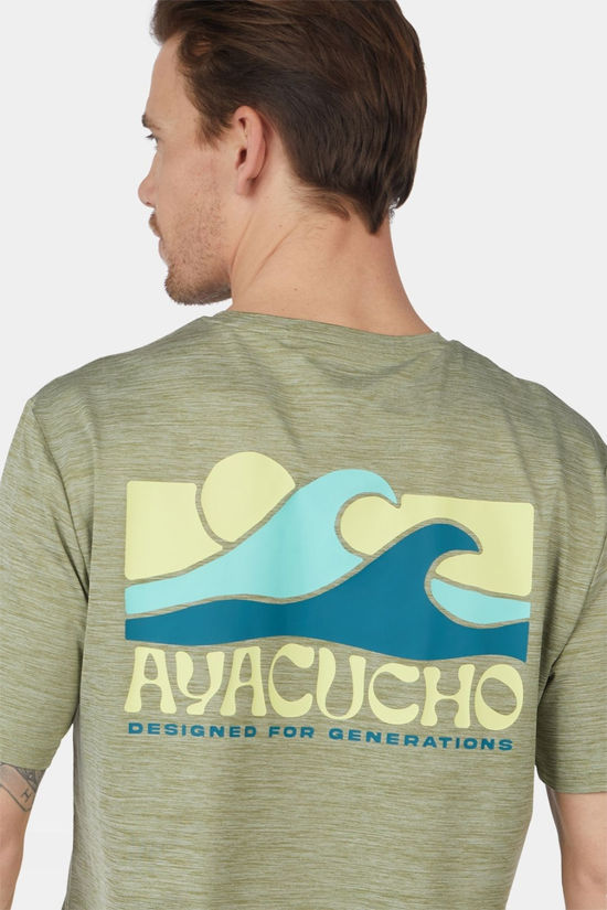 Ayacucho Mens Clearwater T-Shirt Oil Green