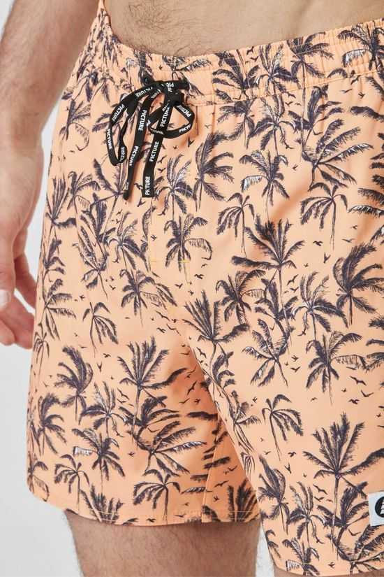 Picture Mens Piau 15" Board Shorts Orange/ Patterned
