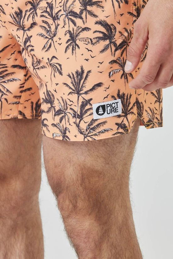 Picture Mens Piau 15" Board Shorts Orange/ Patterned