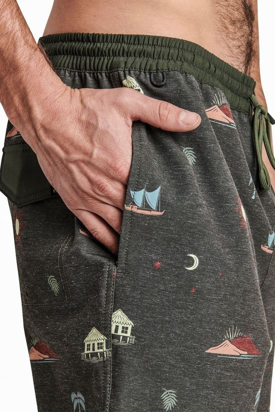 Roark Mens Shorey Te Fenua 16" Board Shorts Dark Military